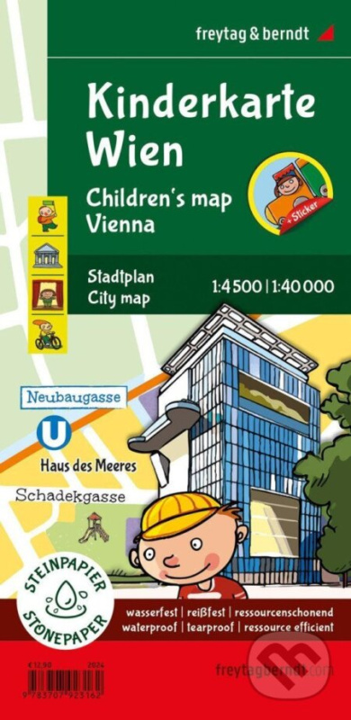 Vídeň 1:40 000 / dětská mapa města - Freytag Berndt