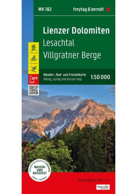 Lienzské Dolomity 1:50 000 / turistická, cyklistická a rekreační mapa FREYTAG-BERNDT, spol. s r.o.