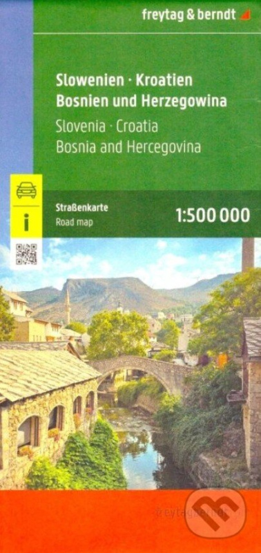 Slovinsko, Chorvátsko, Bosna a Hercegovina 1: 500 000
