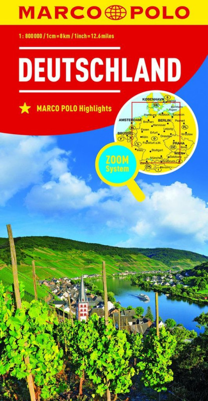 Deutschland (mierka hlavnej mapy: 1:800 000 (ZOOM system))