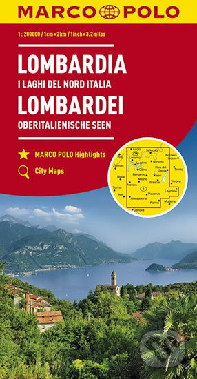 Itálie č.2 - Lombardie  mapa 1:200T
