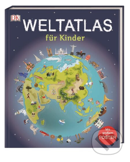 Weltatlas für Kinder (Mit großem Poster) - kniha z kategorie Atlasy