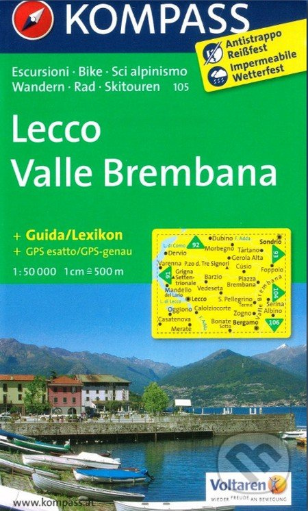 Lecco / Valle Brembana (mapa 105, 1:50 000)
