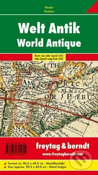 Svět antik 1651, nástěnná mapa / Welt antik, Karte von John Speed 1651