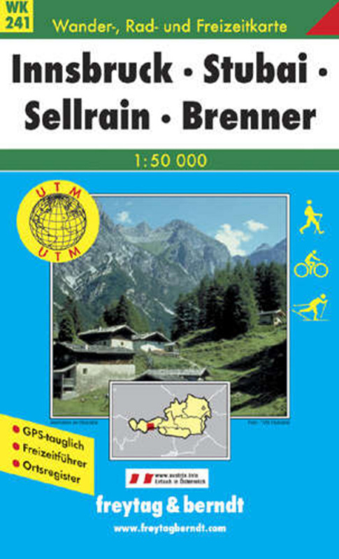 Innsbruck - Stubai - Sellrain - Brenner 1:50 000