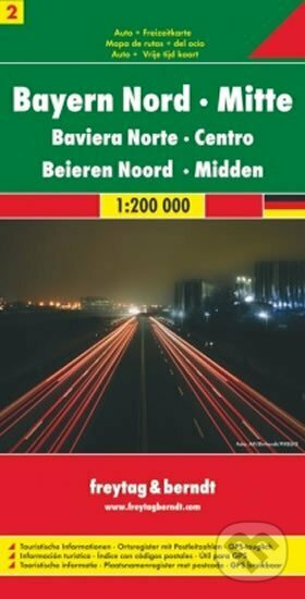 Bayern Nord & Mitte/Bavorsko-sever,střed 1:200T/automapa