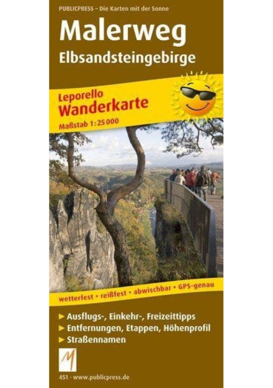 Labské pískovce / Malerweg Elbsandsteingebirge 1:25 000 / turistická mapa FREYTAG-BERNDT, spol. s r.o.