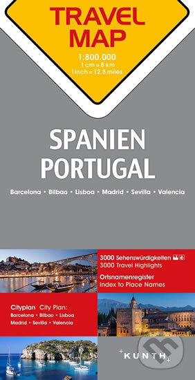 Reisekarte Spanien, Portugal 1:800.000