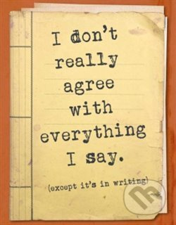 Zápisník - I don&apos;t really agree