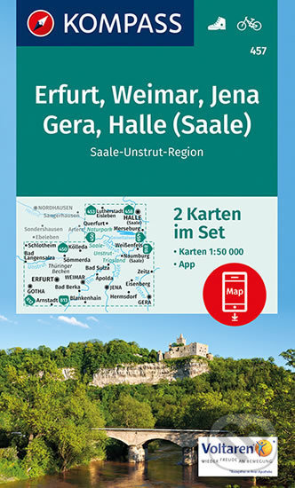 Gotha, Erfurt, Weimar   457   NKOM - kniha z kategorie Mapy Evropy