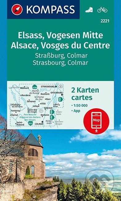 Elsass, Vogesen Mitte / Alsace, Vosges du Centre (Straßburg, Colmar / Strasbourg, Colmar (2 Karten / cartes /WK 2221))