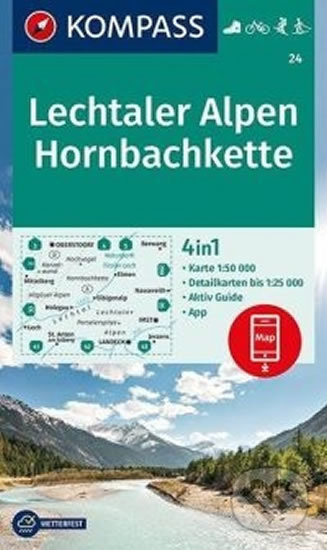Lechtaler Alpen, Hornbachkette (4 in 1, WK 24, 1:50.000)