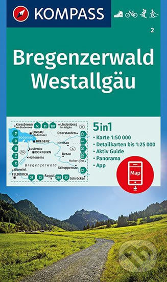 Bregenzerwald, Westallgaü  2  NKOM - kniha z kategorie Mapy Evropy