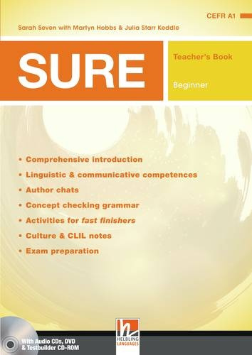 SURE Beginner Teacher´s Book with e-zone, Class Audio CDs (3), Testbuilder CD-ROM/Audio CD a DVD Helbling Languages