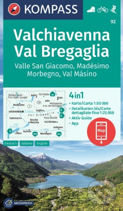92 Chiavenna, Val Bregaglia 1: 50 000