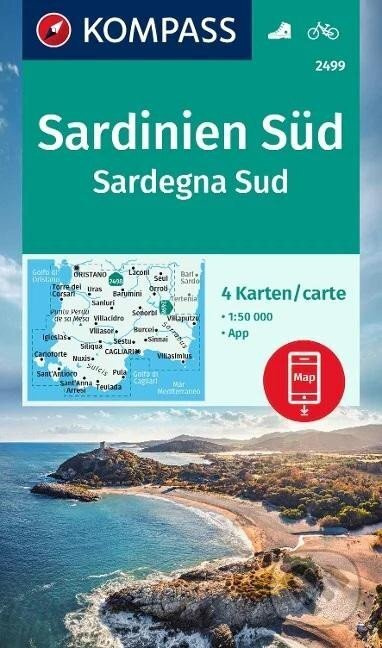 Sardínia juh 1: 50 000 (sada 4 turistických máp)