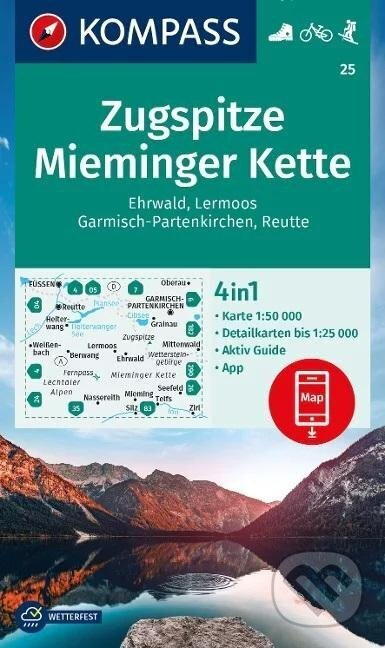 25 Zugspitze, Mieminger Kette 1: 50 000