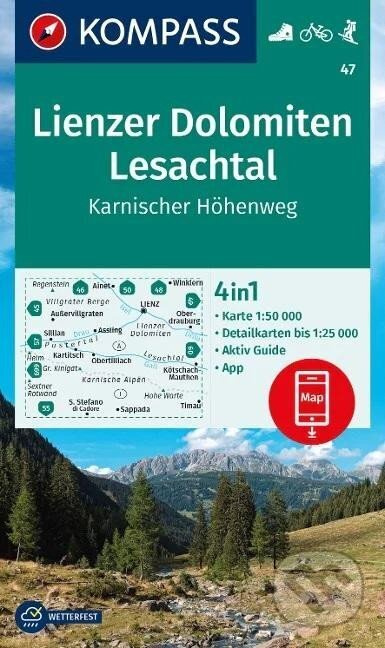 Lienzer Dolomiten, Lesachtal, Karnischer Höhenweg 1: 50 000