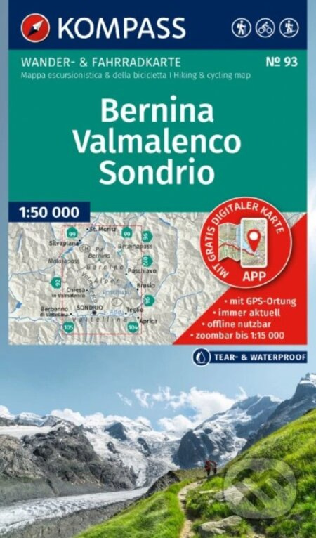 Bernina, Valmelenco, Sondrio 1: 50 000