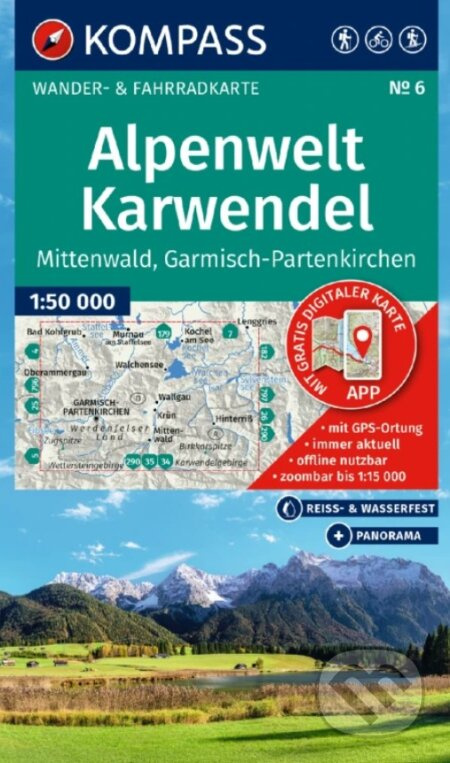 6 Alpenwelt Karwendel Mittenwald, Garmisch-Partenkirchen 1: 50 000