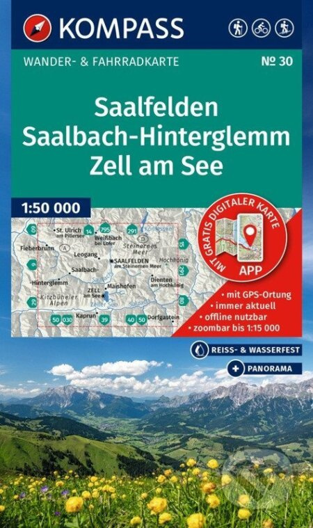 30 Saalfelden, Saalbach-Hinterglemm, Zell am See 1: 50 000