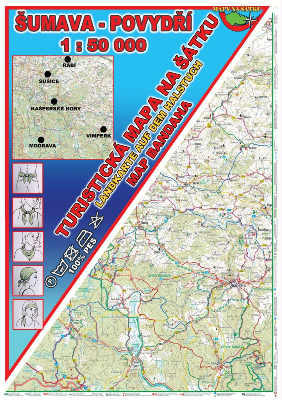 Šumava - Povydří Šátek s mapou