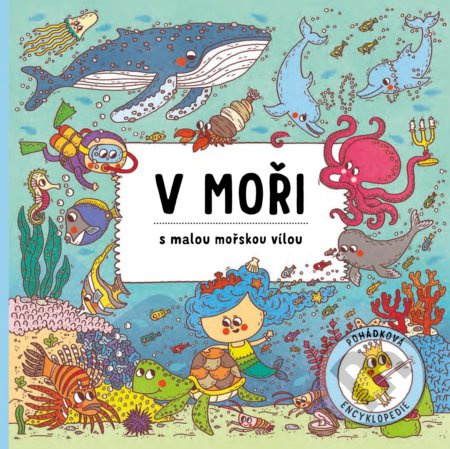 Knížka V moři s malou mořskou vílou CZ text 23x23cm