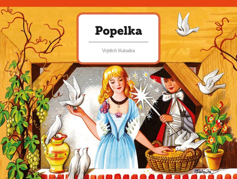 Knížka Popelka unikátní prostorové pohádky CZ text 26,5x20,5cm