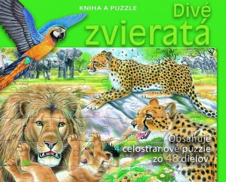 Divé zvieratá - Kniha a puzzle (Obsahuje 4 celostranové puzzle zo 48 dielov) - kniha z kategorie Encyklopedie