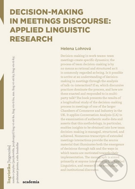 Decision-making in Meetings Discourse (Applied Linguistic Research) - kniha z kategorie Motivace a seberozvoj