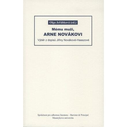 Mému muži, Arne Novákovi: Výběr z dopisů Jiřiny Novákové-Haaszové