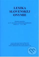 Lexika slovenskej onymie - kniha z kategorie Jazykové učebnice a slovníky