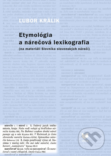 Etymológia a nárečová lexikografia (na materiáli Slovníka slovenských nárečí) - kniha z kategorie Jazykové učebnice a slovníky