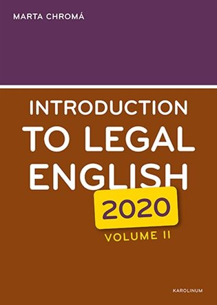 Introduction to Legal English Volume II. - Marta Chromá - kniha z kategorie Jazykové učebnice a slovníky