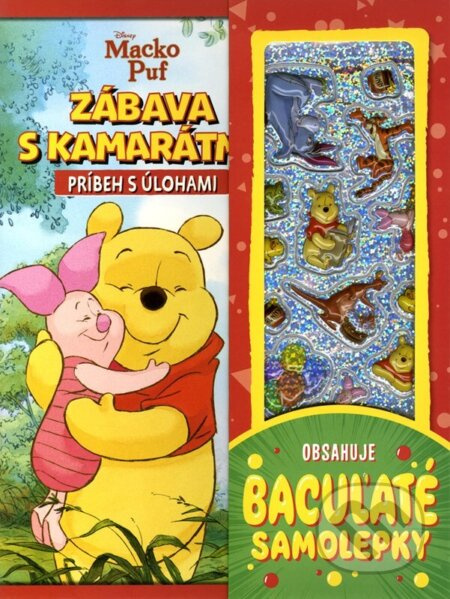 Macko Puf: Zábava s kamarátmi (Príbeh - hádanky - samolepky) - kniha z kategorie Pohádky