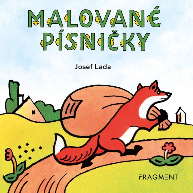 Knížka Leporelo Malované písničky Josef Lada CZ text 11x10x1cm 12m+