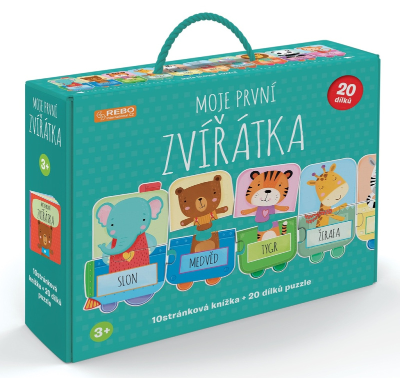 Moje první zvířátka (10stránková knížka + 20 dílků puzzle) - kniha z kategorie Naučné knihy
