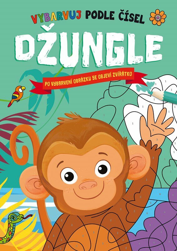 Džungle - Vybarvuj podle čísel - Hannah Campling