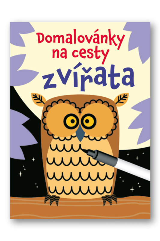 Domalovánky na kartách - Zvířata (Krabička + fix + 50 karet)