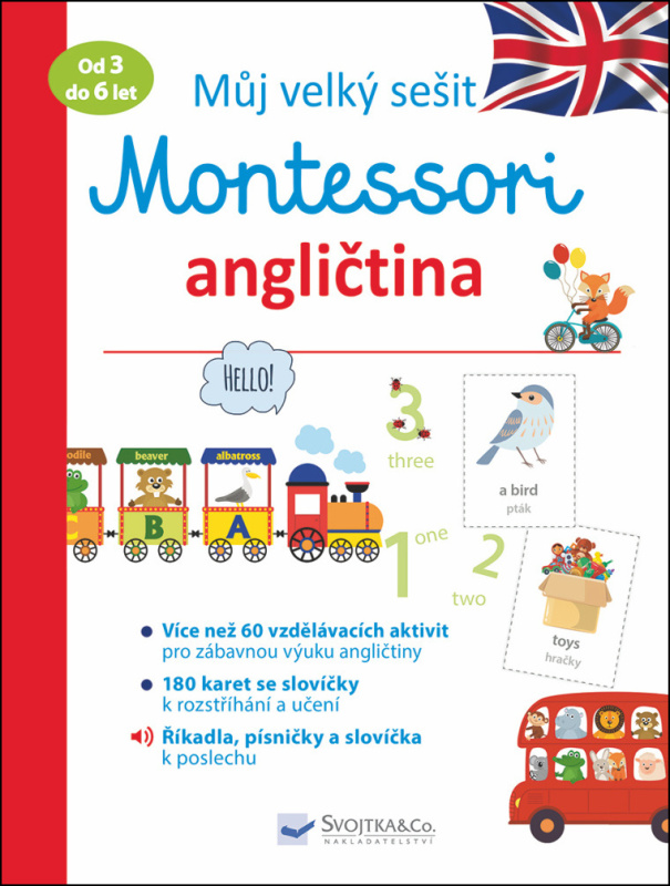 Můj velký sešit Montessori - angličtina - 3 až 6 let - Lydie Barusseau