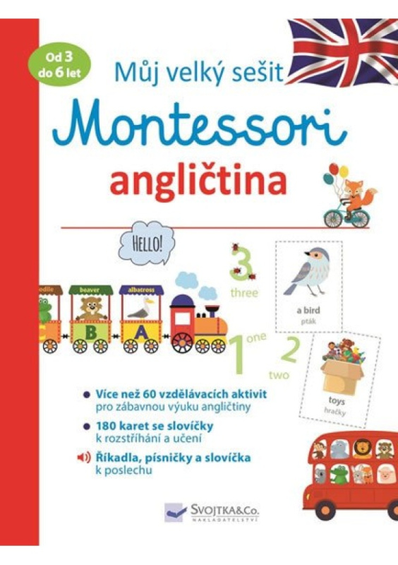 Můj velký sešit Montessori - angličtina - 3 až 6 let - Lydie Barusseau