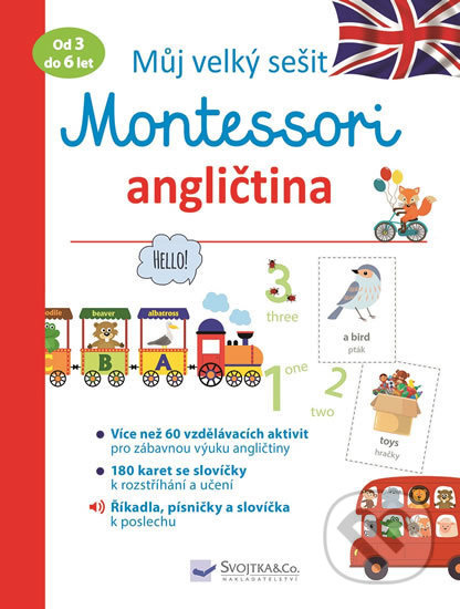Můj velký sešit Montessori - angličtina - 3 až 6 let - Lydie Barusseau
