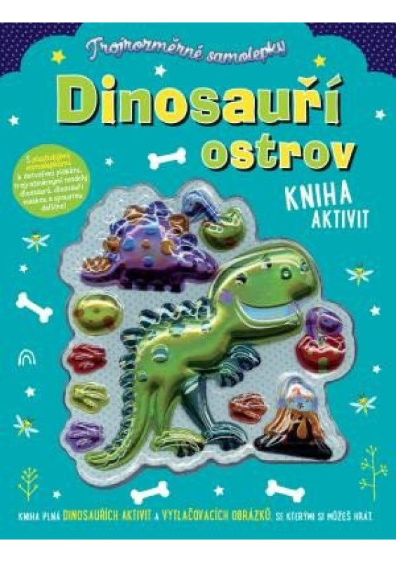 Trojrozměrné samolepky - Dinosauří ostrov - Stuart Lynch