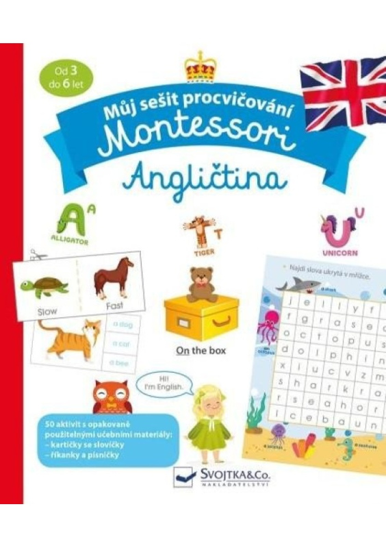 Můj sešit procvičování Montessori - Angličtina - Lydie Barusseau