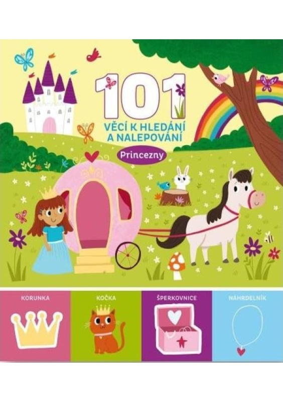 101 věcí k hledání a nalepování Princezny