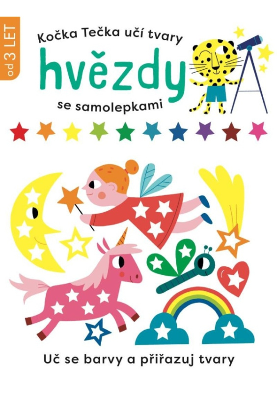 Kočka Tečka učí tvary Hvězdy se samolepkami - Elizabeth Golding