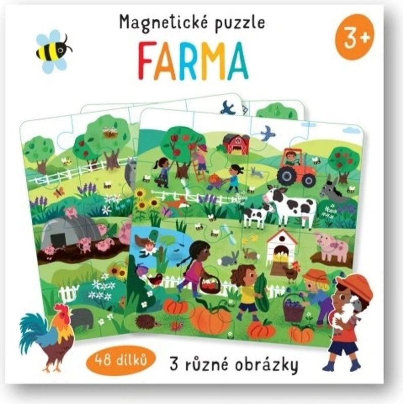Magnetické puzzle - Farma - Toni Stemp