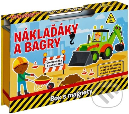 Náklaďáky a bagry - Box s magnety
