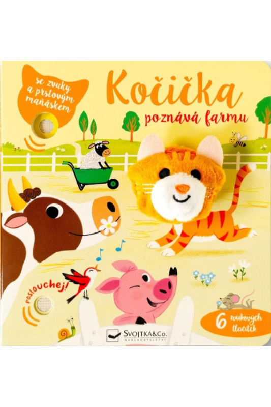 Kočička poznává farmu - se zvuky a prstovým maňáskem