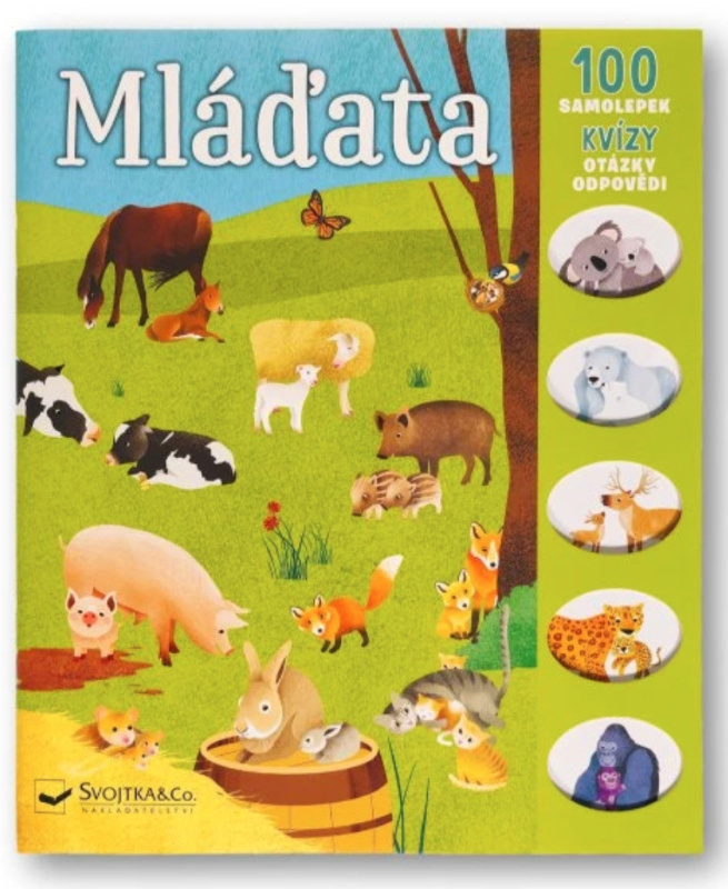 Mláďata - 100 samolepek, kvízy, otázky, odpovědi